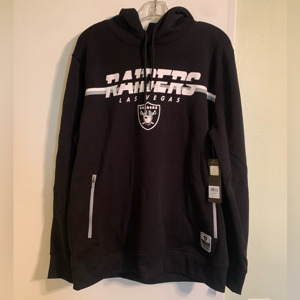 NFL Team Apparel Las Vegas Raiders Black Pullover Hoodie - size L